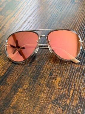 Freyrs Aviator Sunglasses with Rose-Tinted Lenses
